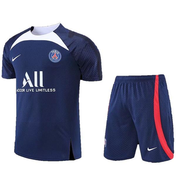 Paris saint-germain  training jersey sportswear uniform men's soccer shirt football short sleeve sport navy top t-shirt 2022-2023
